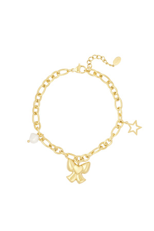 Bracelet À Breloques Avec Noeud - Doré h5 