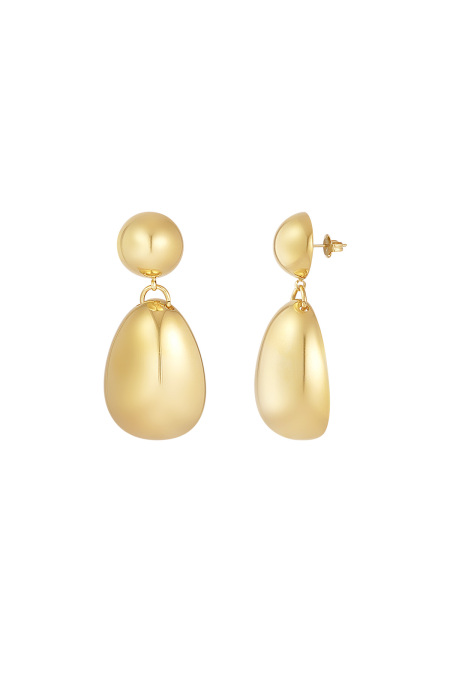 Boucles d'oreilles béguin classique - doré