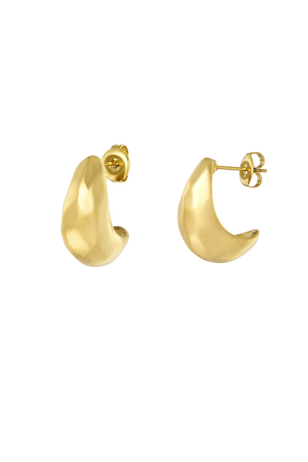 boucles d'oreilles lune structurée