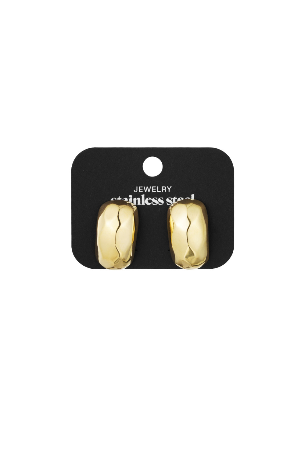 Boucles D'oreilles Pendantes Structurées - Doré Image3