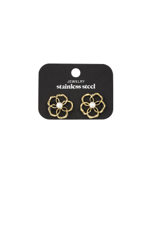Boucles D'oreilles Fleurs Dos Coloré h5 Image3