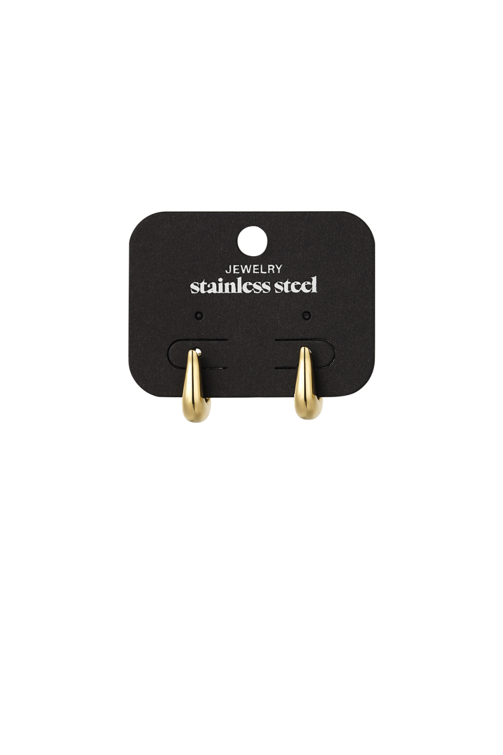 Boucles D'oreilles Basiques Rondes - Doré Image2