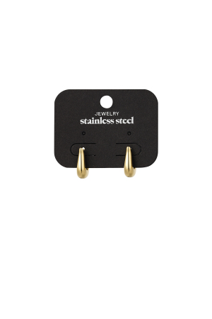Boucles D'oreilles Basiques Rondes - Doré h5 Image2