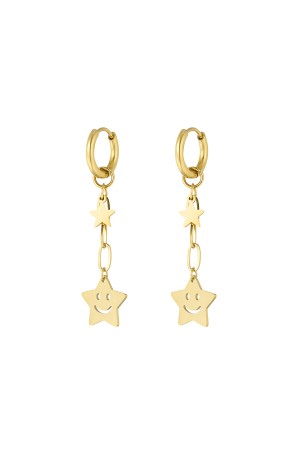 Boucles D'oreilles Happy Star - Dorées  h5 