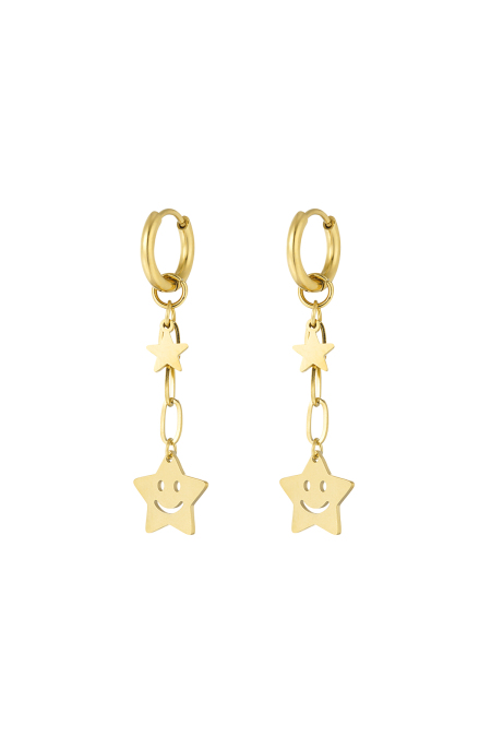 Boucles d'oreilles Happy Star - dorées 