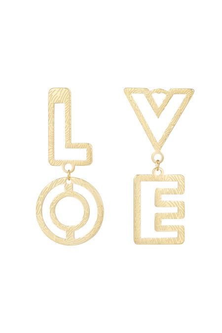 Boucles d'oreilles LOVE - doré