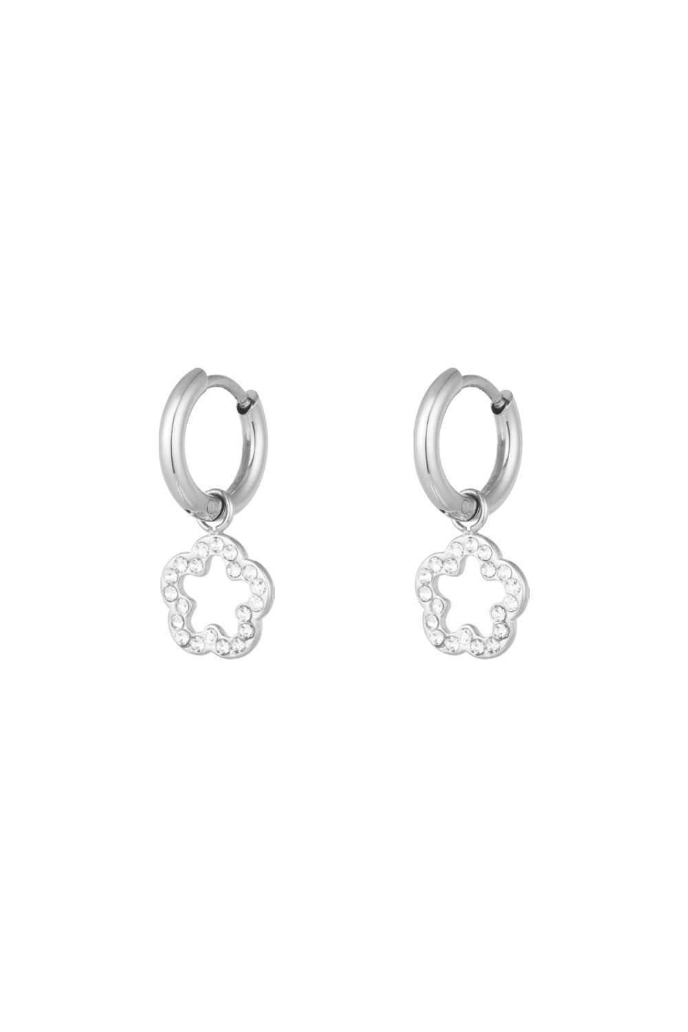 Boucles D'oreilles Fleur Scintillante