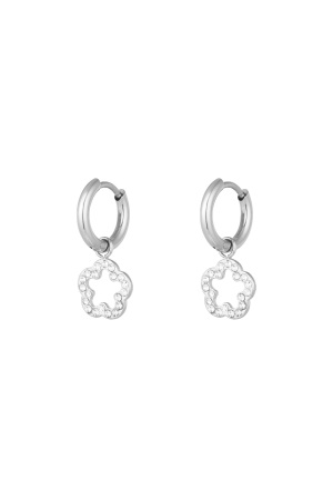 Boucles D'oreilles Fleur Scintillante h5