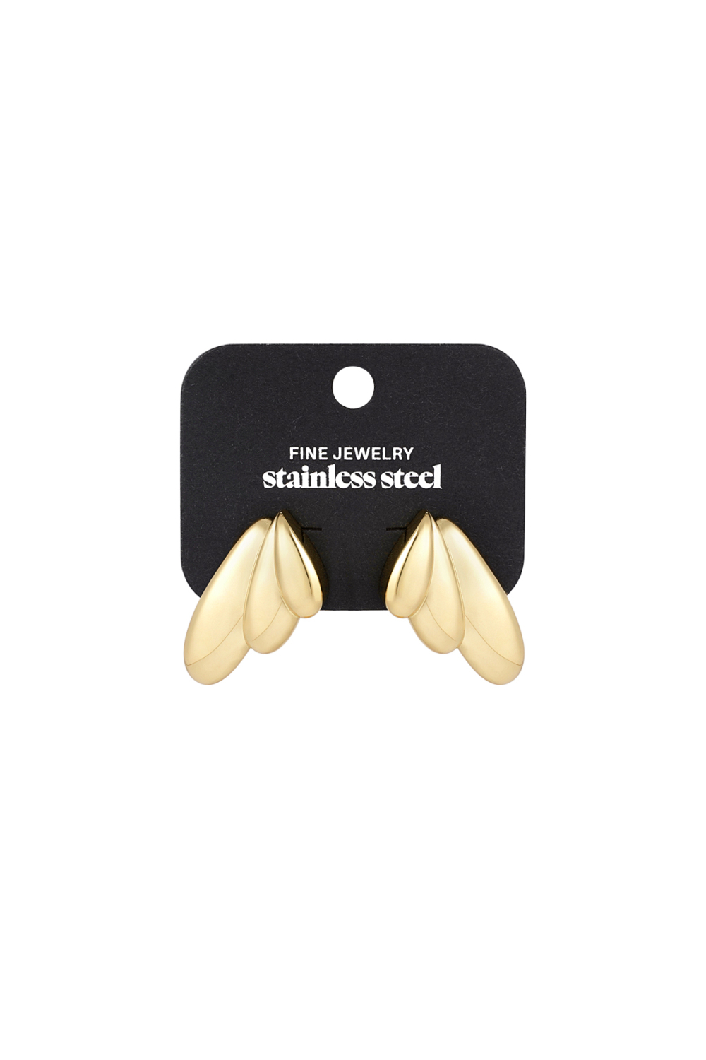Boucles D'oreilles Ailes D'été - Dorées h5Image3