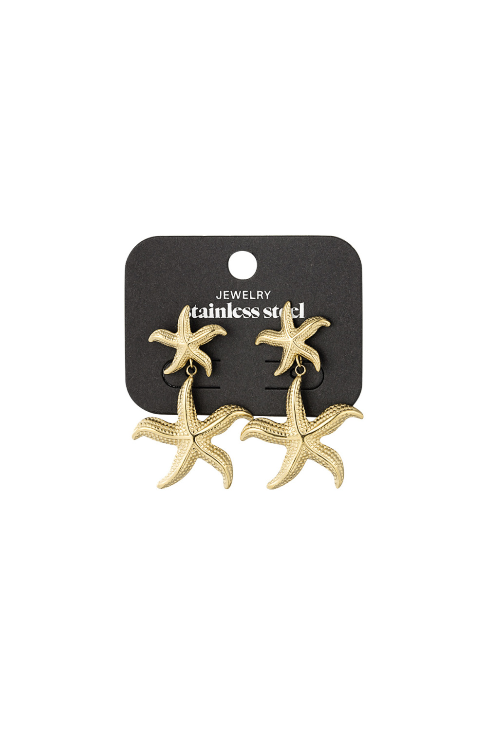 Boucles D'oreilles Double Étoile De Mer - Dorées Image3