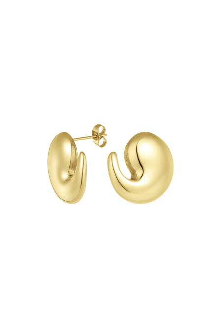Boucles d'oreilles vague waze - doré