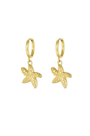 Boucles D'oreilles Spécial Étoile De Mer - Doré h5 