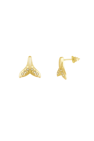 Boucles D'oreilles Queue De Baleine - Dorées h5 
