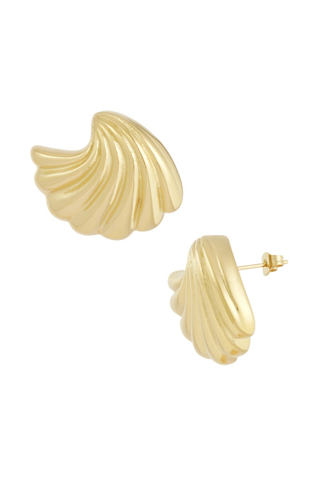 Boucles d'oreilles ondulées sauvages - dorées