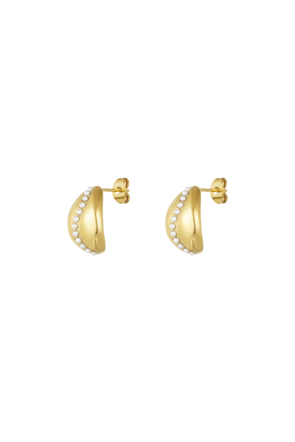 Boucle D'oreille Perle Douce - Dorée 
