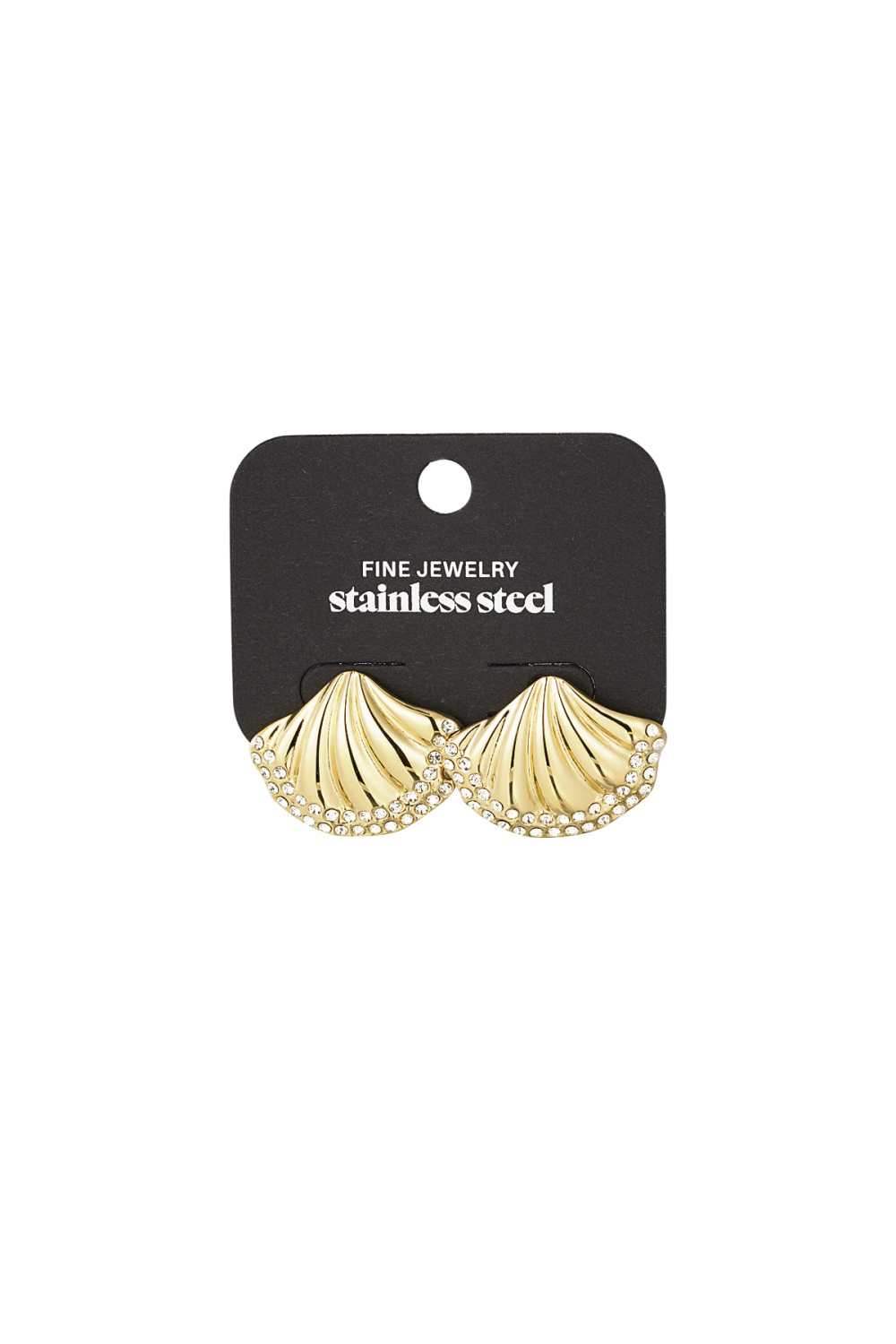 Boucles D'oreilles Coquillage Scintillant - Doré Image3