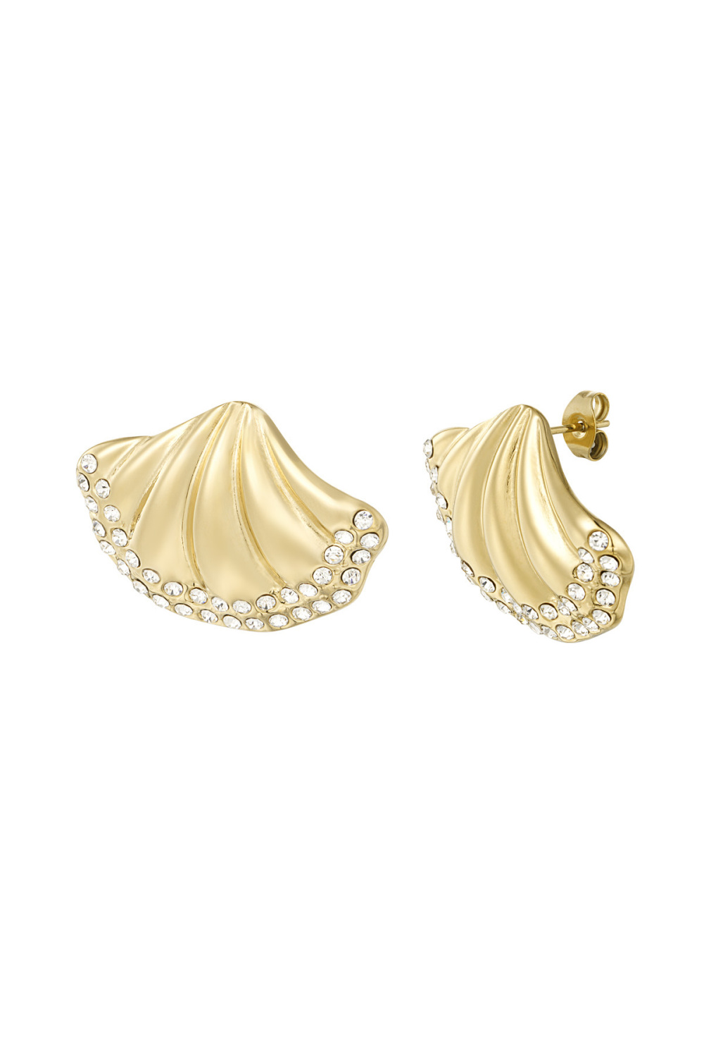Boucles D'oreilles Coquillage Scintillant - Doré 