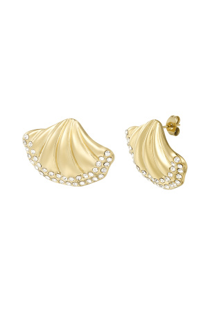 Boucles D'oreilles Coquillage Scintillant - Doré h5 