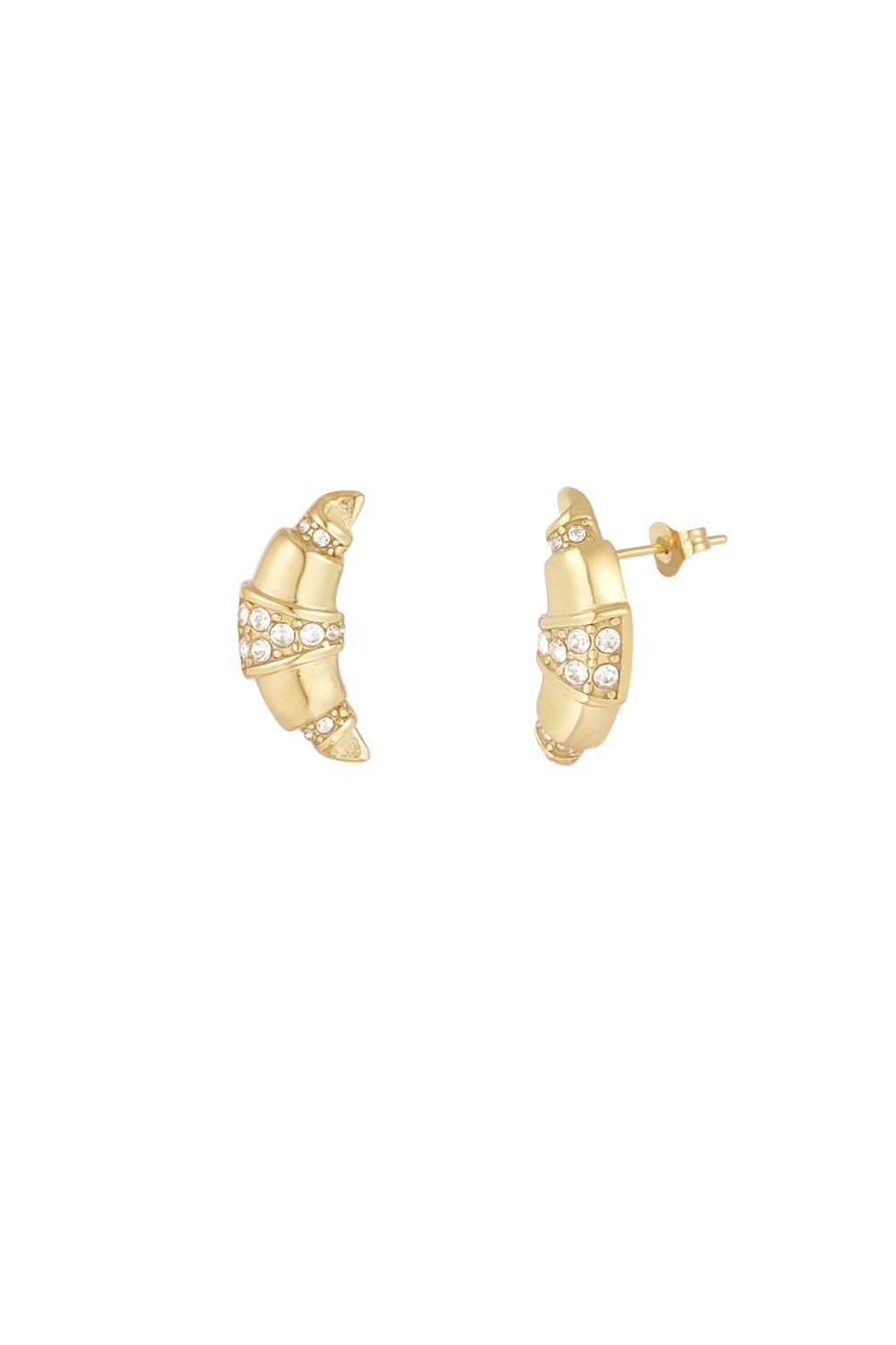 Boucles D'oreilles Croissants - Doré 