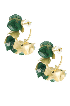 Boucles D'oreilles Fleur D'automne - Marron h5 