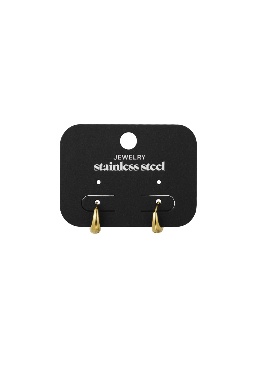 Petites Boucles D'oreilles Créoles Basiques - Dorées Image3