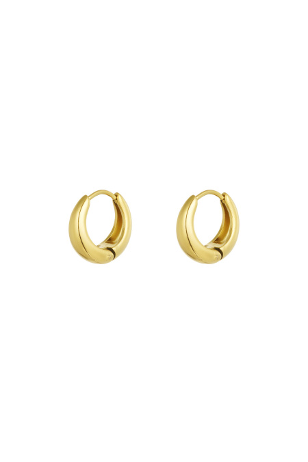 Petites boucles d'oreilles créoles basiques - dorées