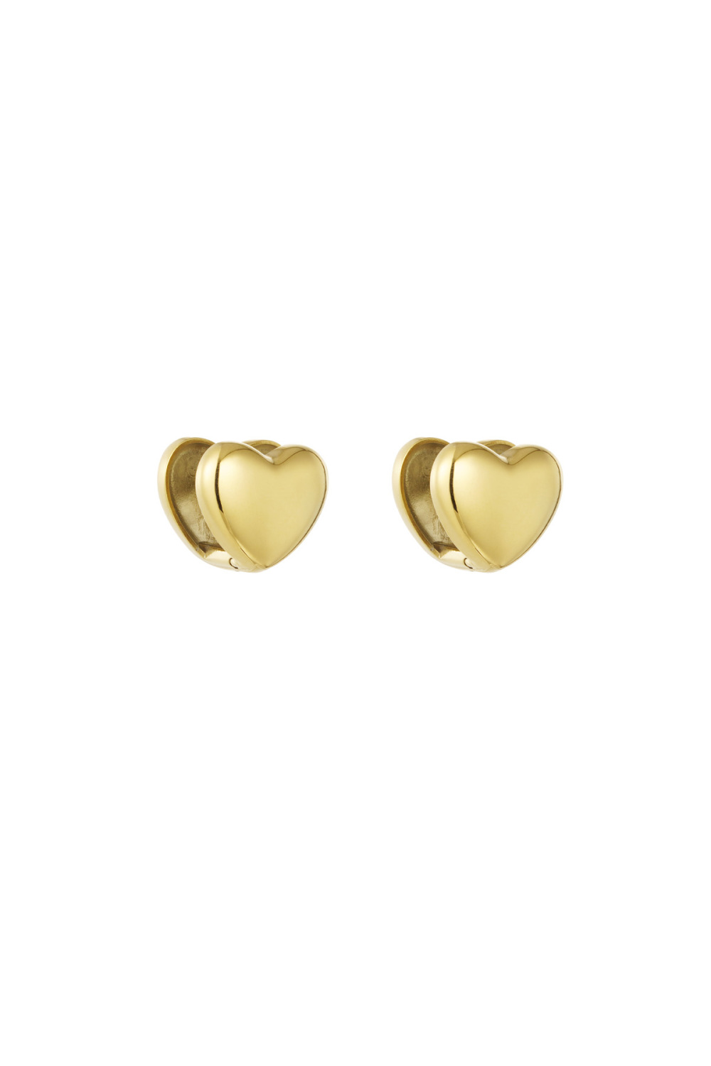 Boucles D'oreilles Coeurs De Tous Les Jours - Doré h5Image3