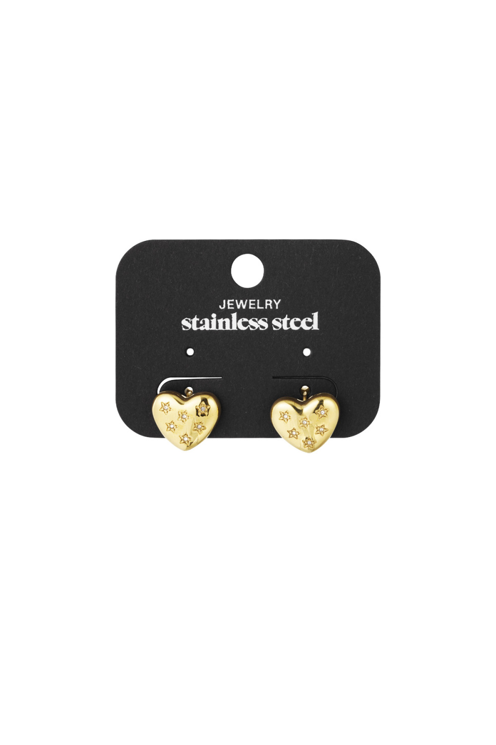 Boucles D'oreilles Coeurs De Tous Les Jours - Doré h5Image4