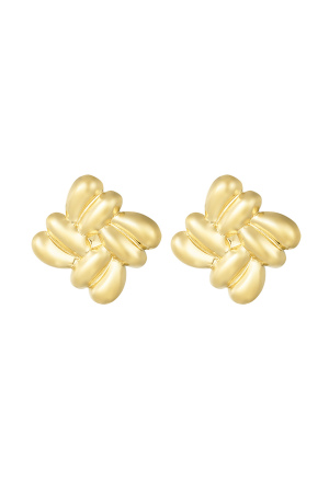 Boucles D'oreilles Imprimé Viral - Doré h5 