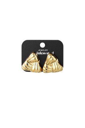 Boucles D'oreilles Triangle D'amour - Doré h5 Image3