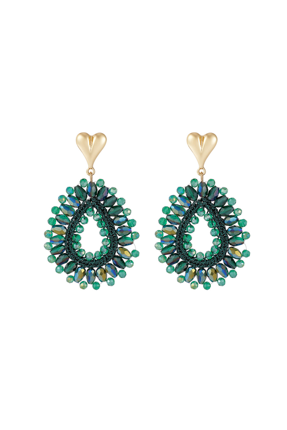 Boucles D'oreilles Love En Perles 