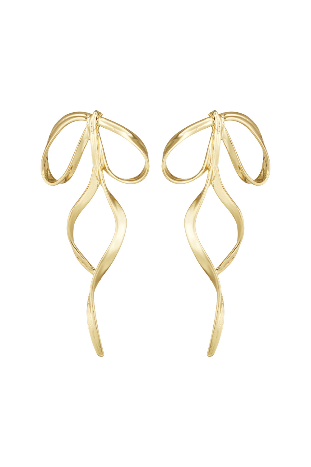Boucles D'oreilles Noeud Ludique - Doré 