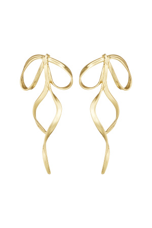 Boucles D'oreilles Noeud Ludique - Doré h5 