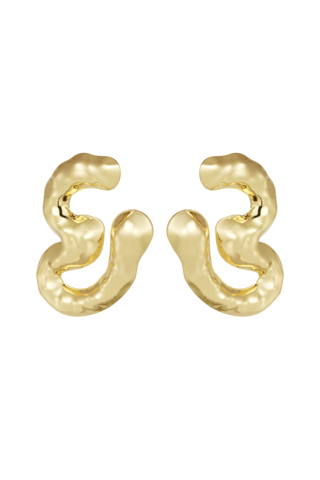 Boucles D'oreilles Chunky Melting - Doré