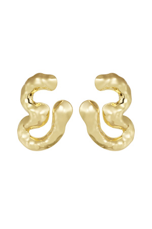 Boucles D'oreilles Chunky Melting - Doré h5
