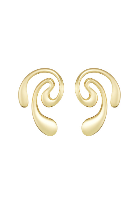 Boucles D'oreilles Tourbillon Nage - Doré
