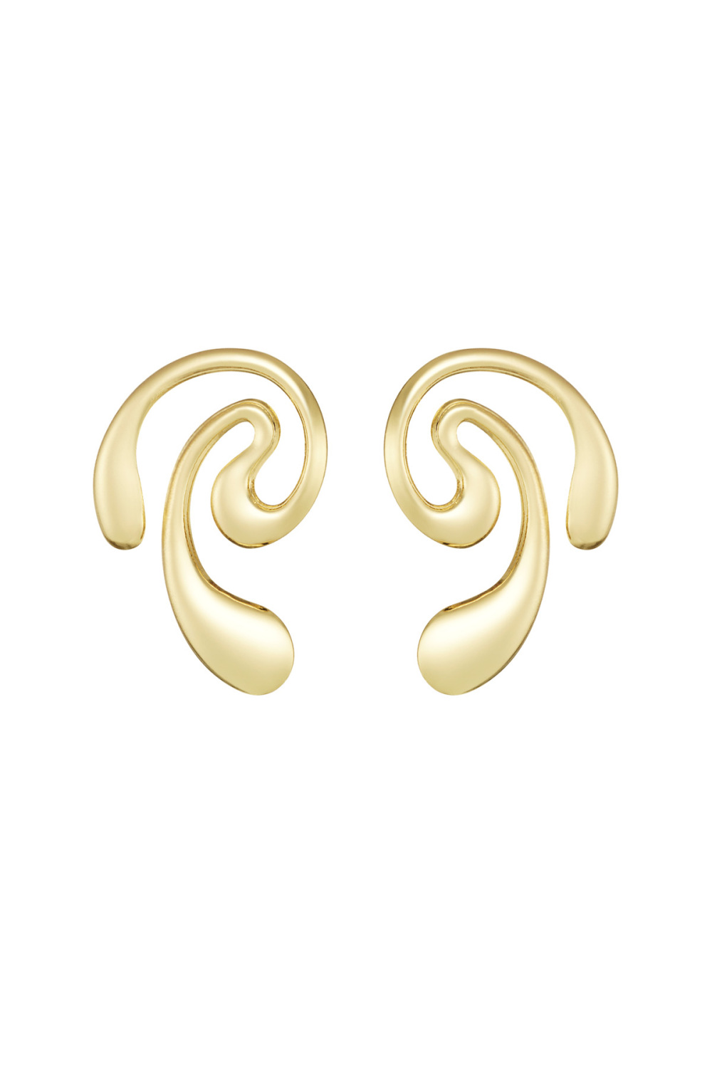 Boucles D'oreilles Tourbillon Nage - Doré
