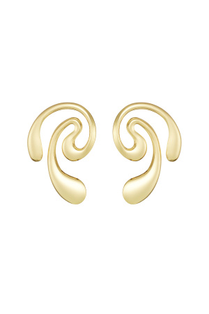 Boucles D'oreilles Tourbillon Nage - Doré h5