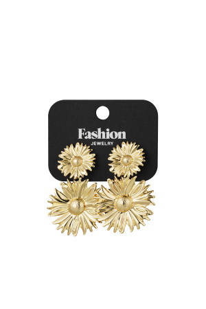 Boucles D'oreilles Bouquet Occupé - Doré h5 Image3
