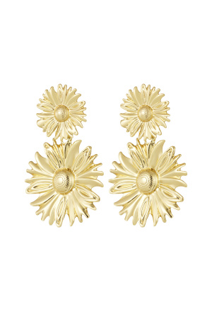 Boucles D'oreilles Bouquet Occupé - Doré h5