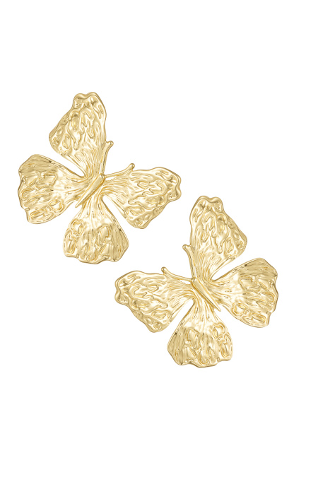 Boucles d'oreilles papillon business - doré