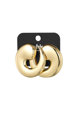 Boucles D'oreilles Grosse Vague - Doré h5 Image3