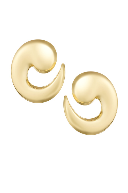 Boucles d'oreilles grosse vague - doré