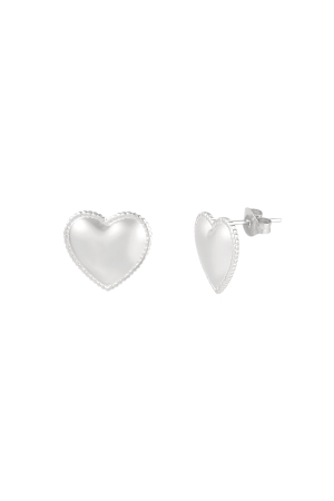 Boucles D'oreilles À Clous Petit Coeur h5 