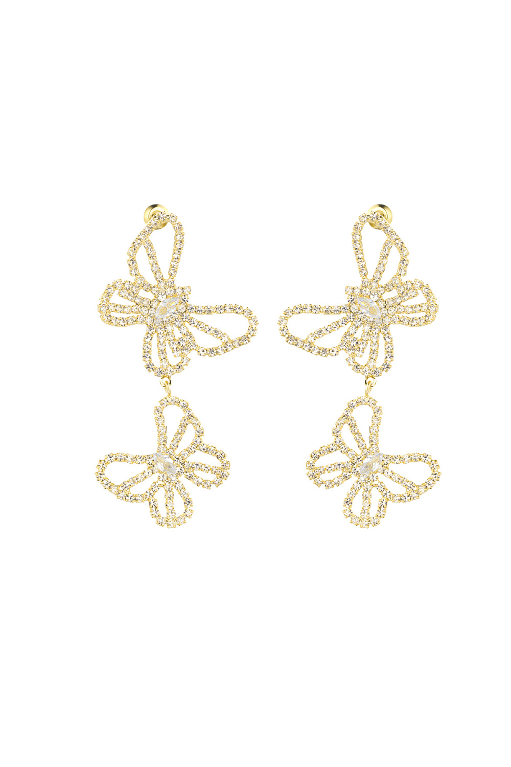Boucles D'oreilles Papillon Scintillantes Image3