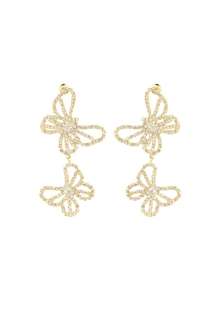 Boucles D'oreilles Papillon Scintillantes h5 Image3