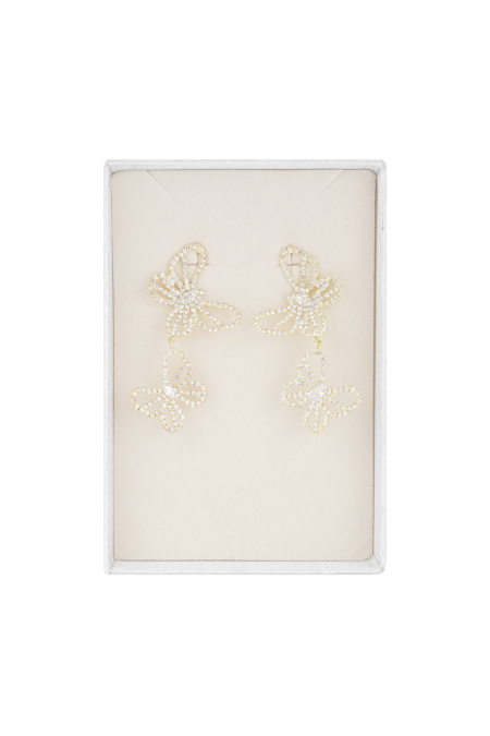 boucles d'oreilles papillon scintillantes