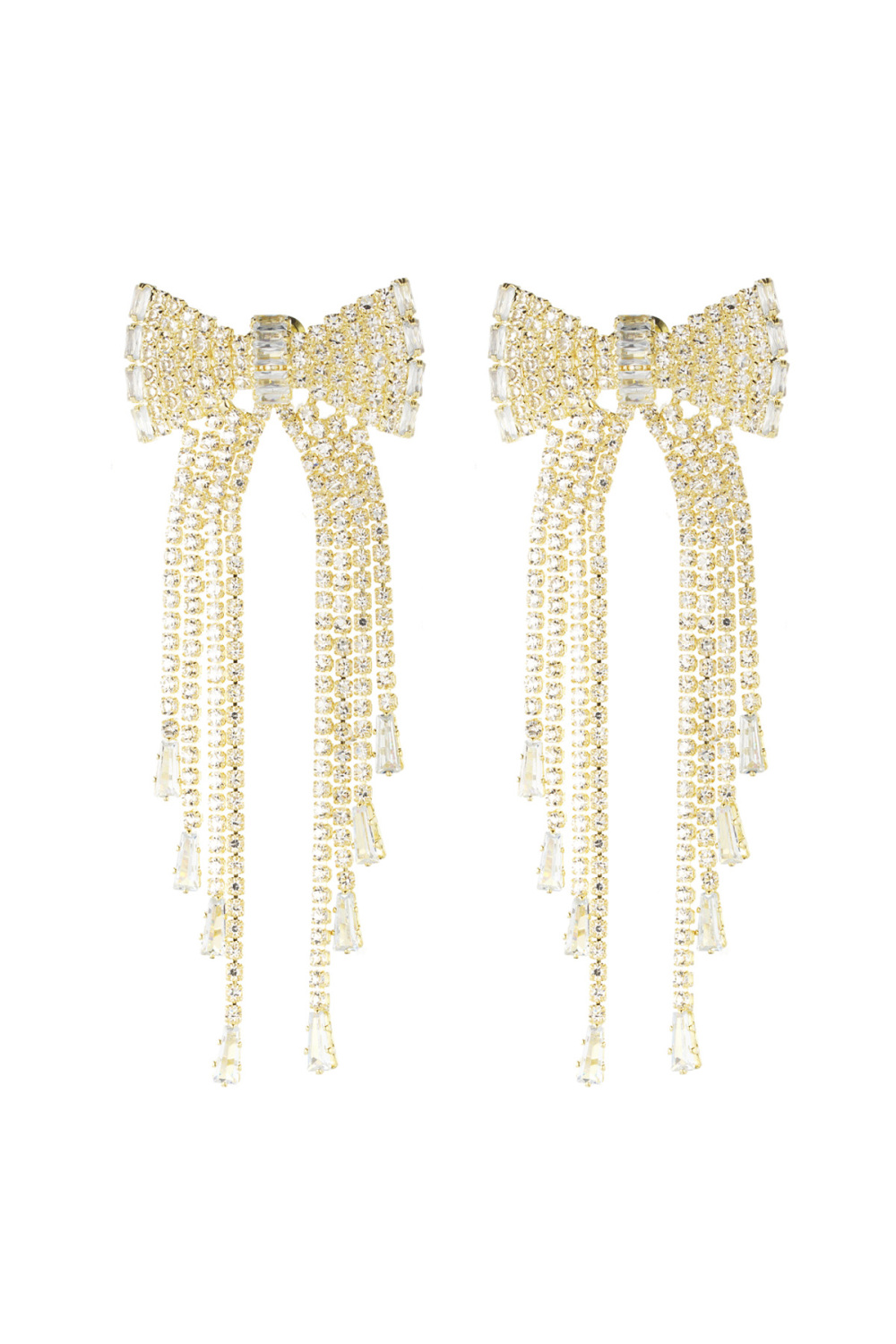 Boucles D'oreilles En Forme De Nœud Scintillant Audacieux h5Image3