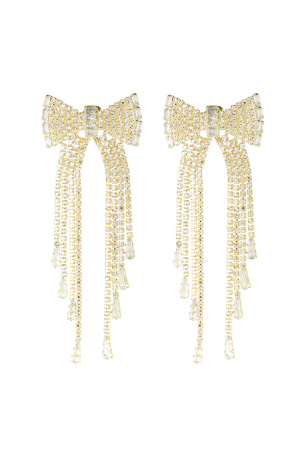 Boucles D'oreilles En Forme De Nœud Scintillant Audacieux h5 Image3