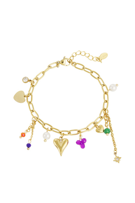 bracelet à breloques cascade de breloques